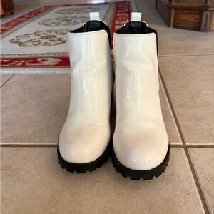 Dirty Laundry Cream Ankle Boots